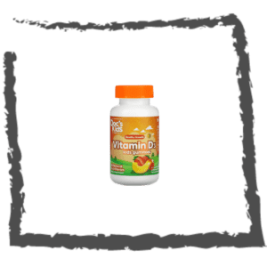 Gomitas Vitamina D3 para Niños Sabores Naturales  24mcg (1000UI) 60 gomitas de Pectina natural