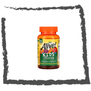 Alive! Para niños Suplemento Multi vitamínico Premium Sabor Cereza Naranja y Uva 90 gomitas