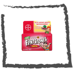 Flinstones Suplemento Vitamínico con Hierro para Niños sabores frutales 60 masticables